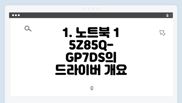 1. 노트북 15Z85Q-GP7DS의 드라이버 개요