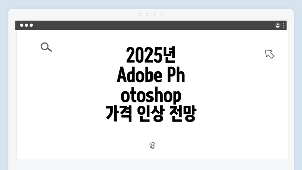 2025년 Adobe Photoshop 가격 인상 전망