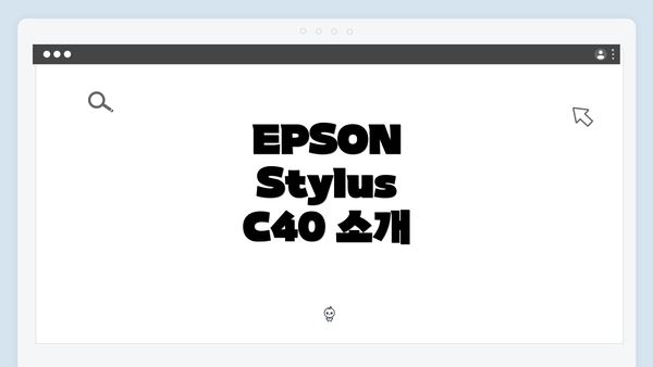 EPSON Stylus C40 소개