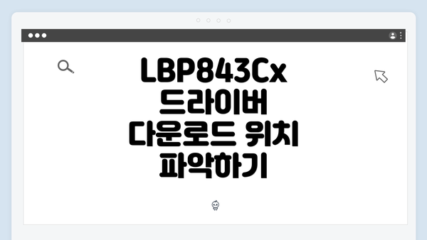 LBP843Cx 드라이버 다운로드 및 설치 방법 완벽 가이드