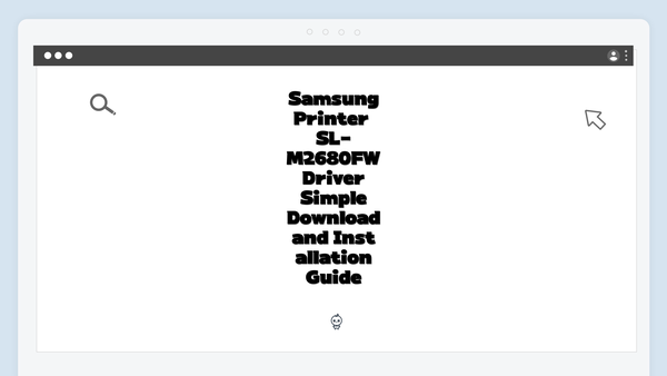 Samsung Printer SL-M2680FW Driver Simple Download and Installation Guide