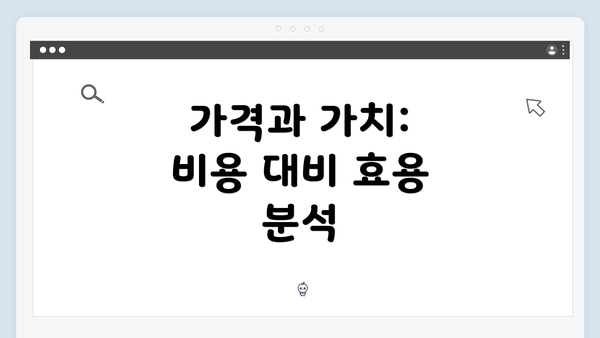 가격과 가치: 비용 대비 효용 분석