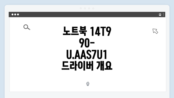 노트북 14T990-U.AAS7U1 드라이버 다운로드 및 설치 방법 가이드