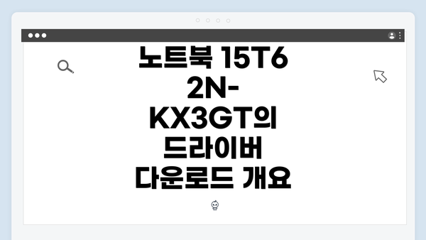 노트북 15T62N-KX3GT의 드라이버 다운로드 개요