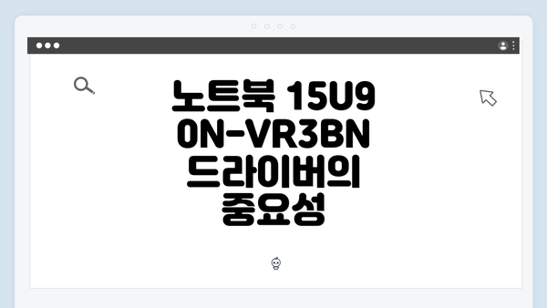 노트북 15U90N-VR3BN 드라이버의 중요성