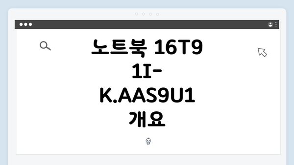노트북 16T91I-K.AAS9U1 개요