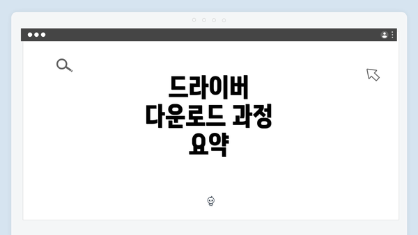 드라이버 다운로드 과정 요약