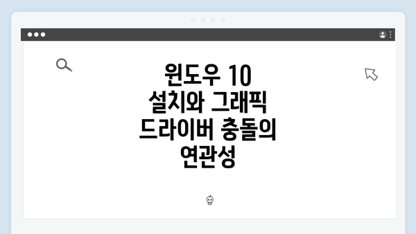 윈도우 10 설치와 그래픽 드라이버 충돌의 연관성