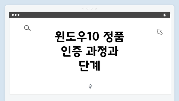 윈도우10 정품 인증 과정과 단계