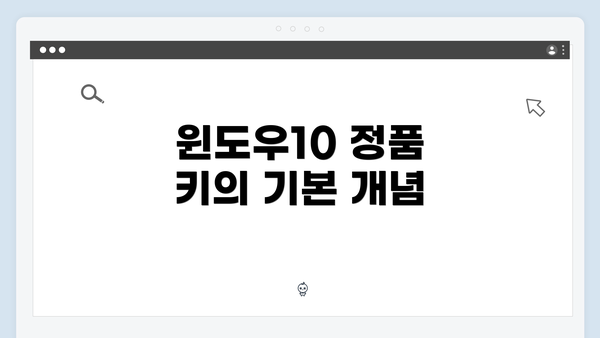 윈도우10 정품 키의 기본 개념
