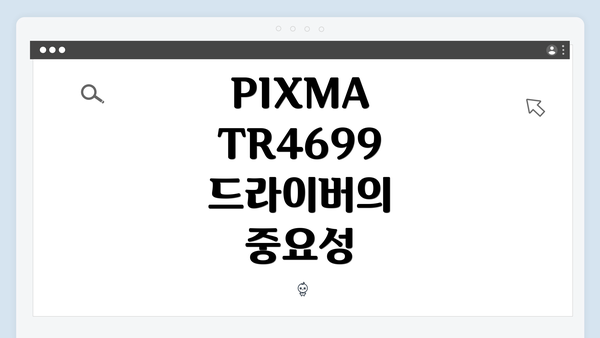 PIXMA TR4699 드라이버의 중요성