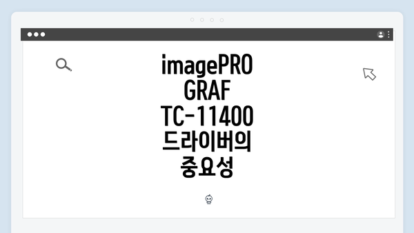 imagePROGRAF TC-11400 드라이버의 중요성