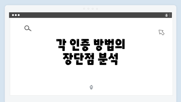 각 인증 방법의 장단점 분석