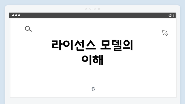 라이선스 모델의 이해