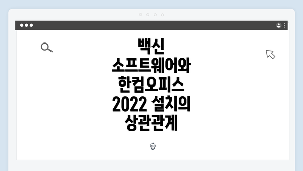 백신 소프트웨어와 한컴오피스 2022 설치의 상관관계