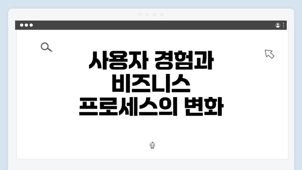 사용자 경험과 비즈니스 프로세스의 변화