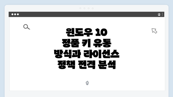 윈도우 10 정품 키 유통 방식과 라이선스 정책 전격 분석