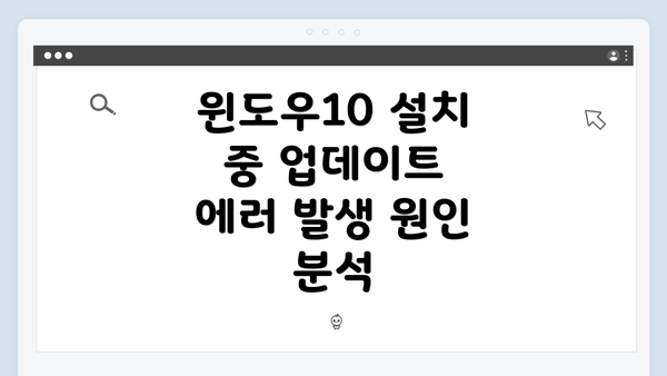 윈도우10 설치 중 업데이트 에러 발생 원인 분석