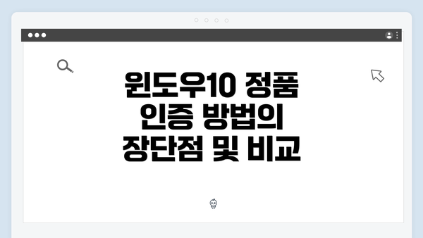윈도우10 정품 인증 방법의 장단점 및 비교