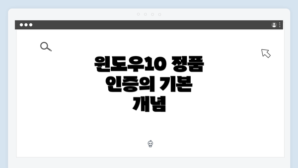 윈도우10 정품 인증의 기본 개념