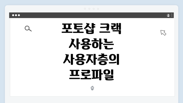 포토샵 크랙 사용하는 사용자층의 프로파일