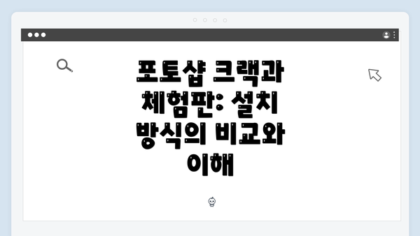 포토샵 크랙과 체험판: 설치 방식의 비교와 이해