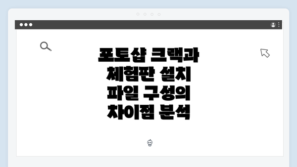 포토샵 크랙과 체험판 설치 파일 구성의 차이점 분석