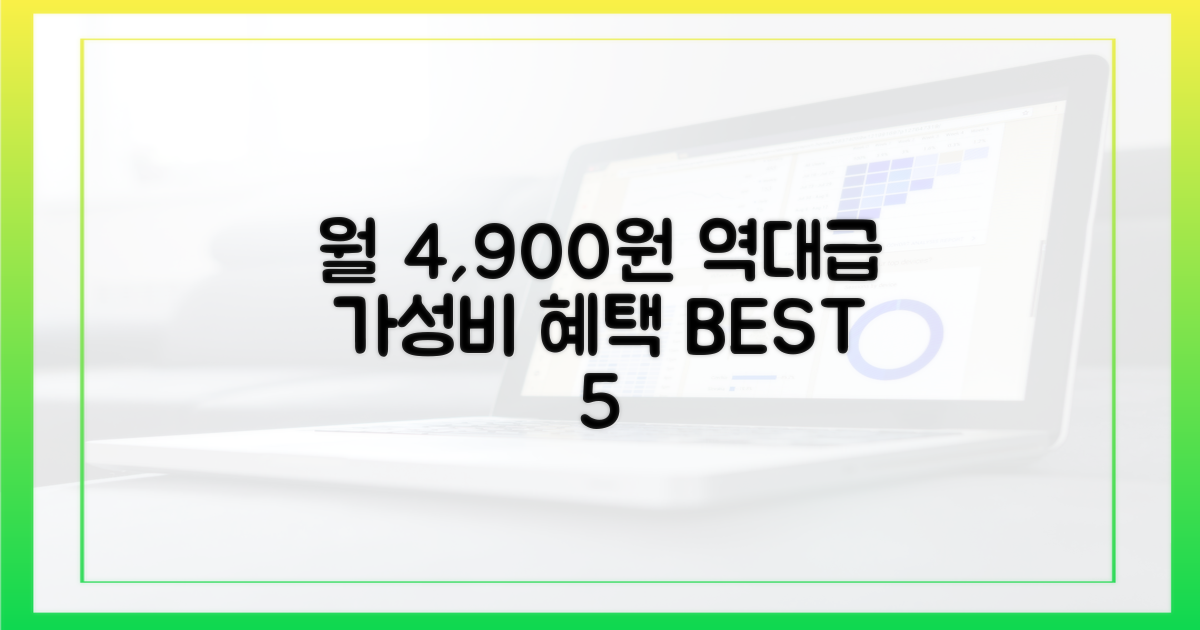월 4,900원으로 누리는 핵심 혜택 5가지