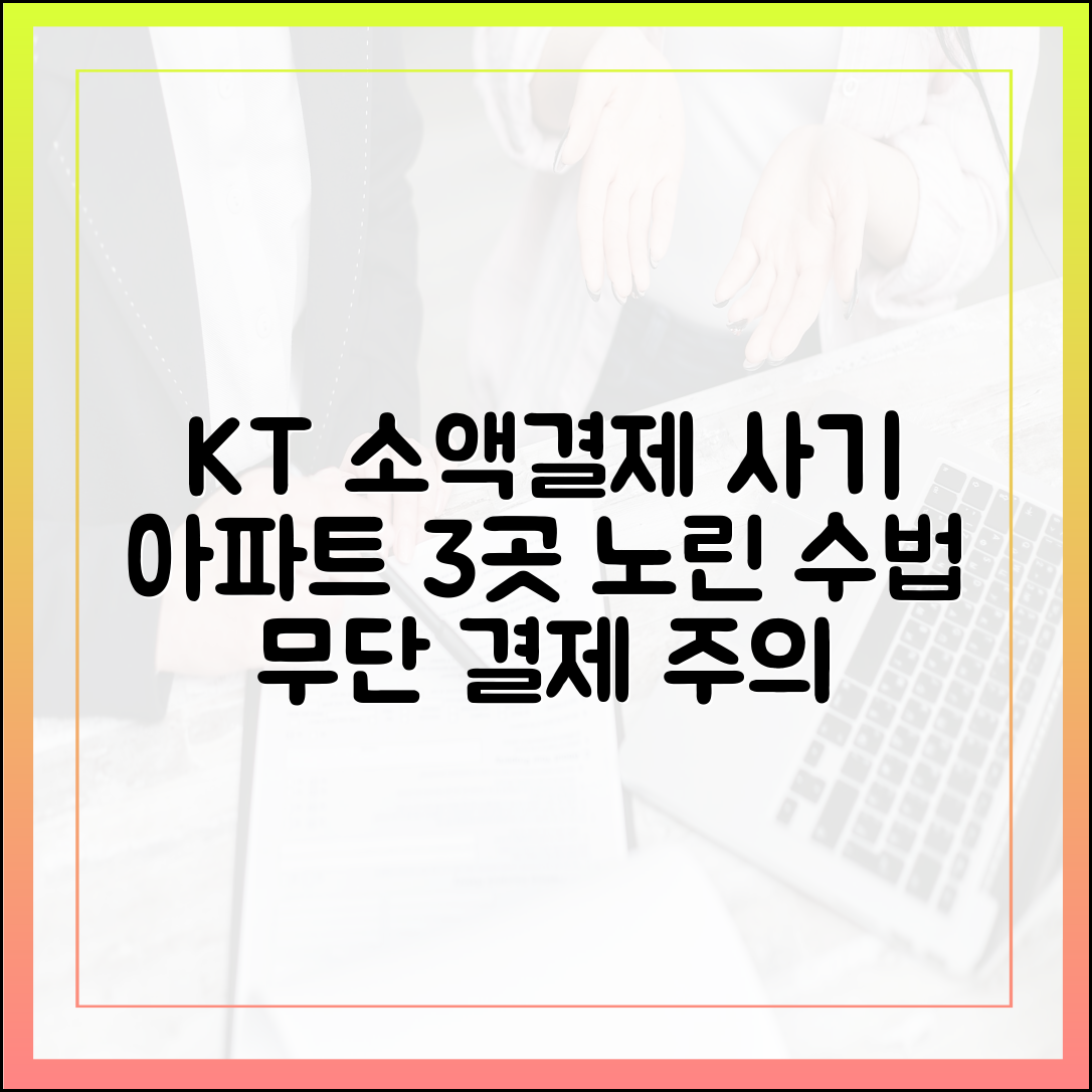 KT 무단 소액결제 피의자, 아파트 3곳 노린 수법