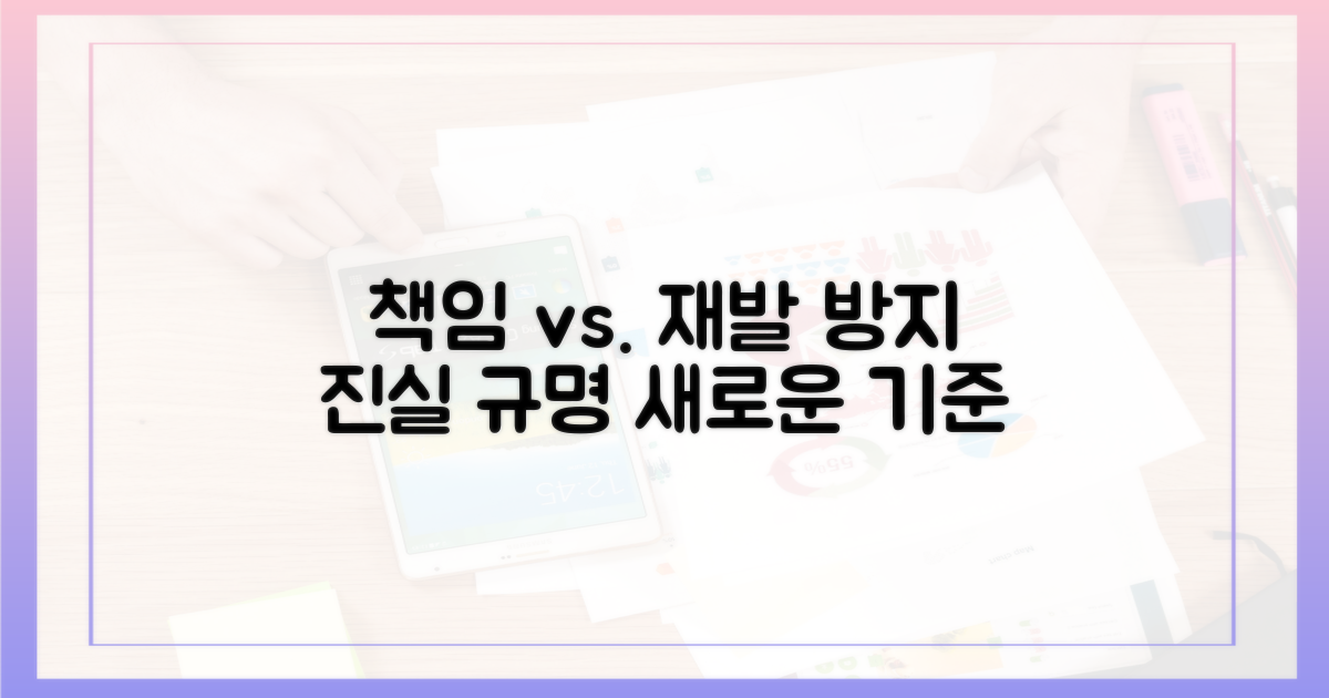 책임 규명 vs. 재발 방지