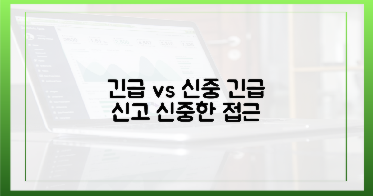 긴급 신고 vs. 신중한 접근