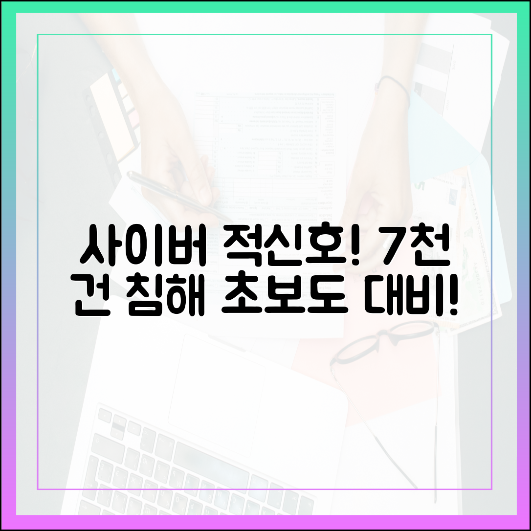 사이버 적신호! 7천 건 침해, 초보자도 대비하자!