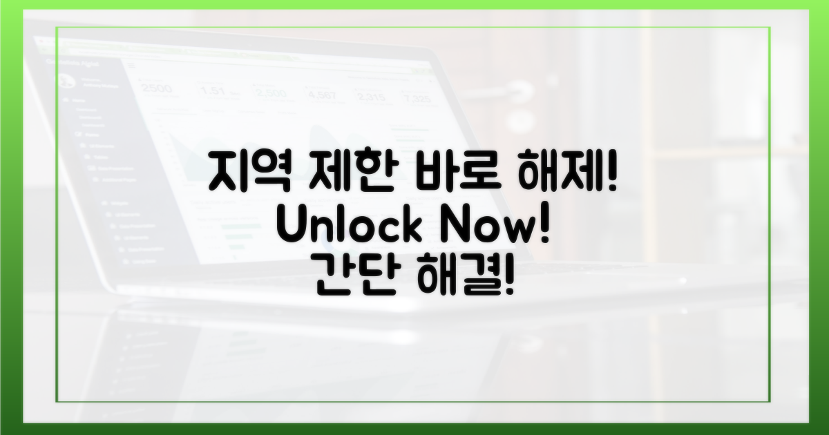 지금 바로 지역 제한 풀기