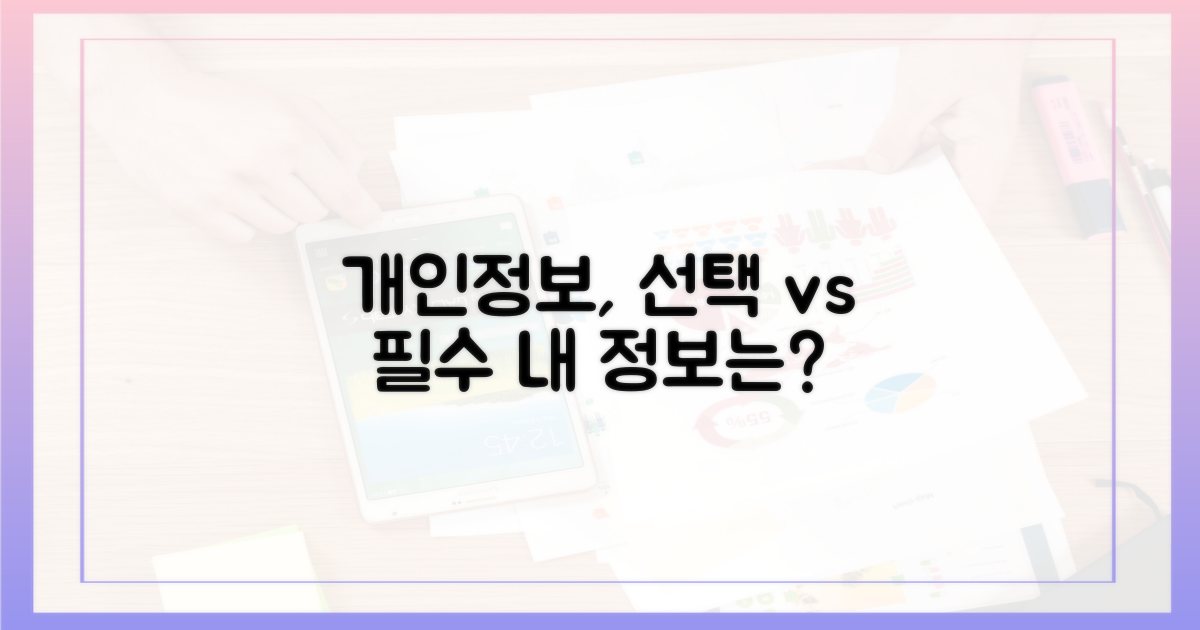 개인 정보 보호, 선택과 필수