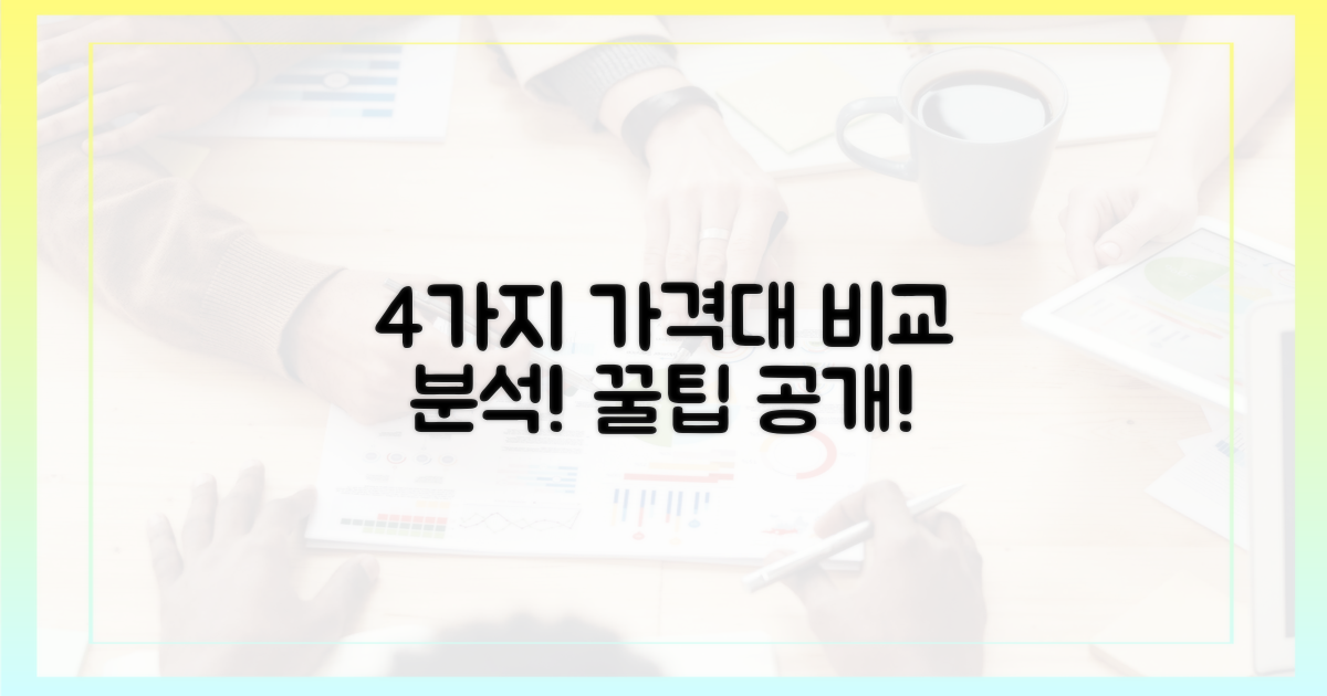 4가지 가격대 비교