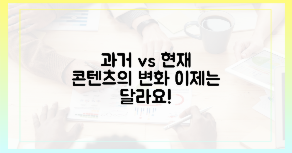 과거와 현재, 콘텐츠 차이