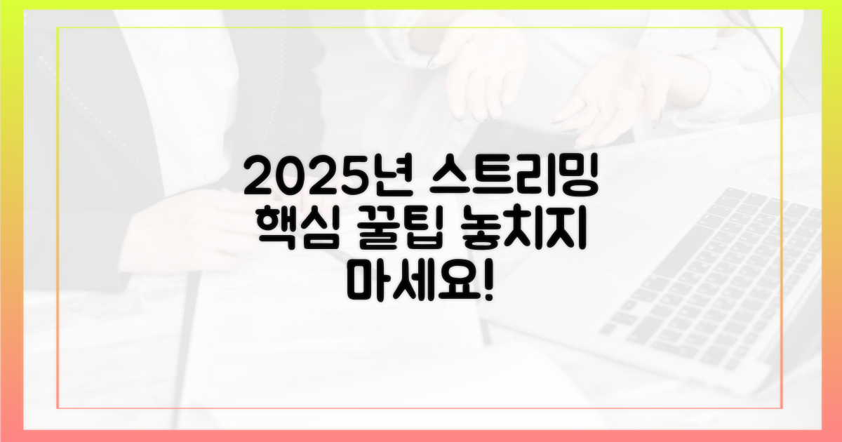 2025년, 스트리밍 꿀팁 확인!